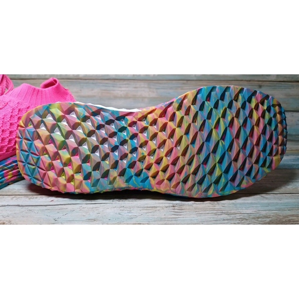 No Bull Allday Knit Neon Pink Swirl Aspire Sneakers Gym Workout W-6.5 M-5 - Picture 9 of 12